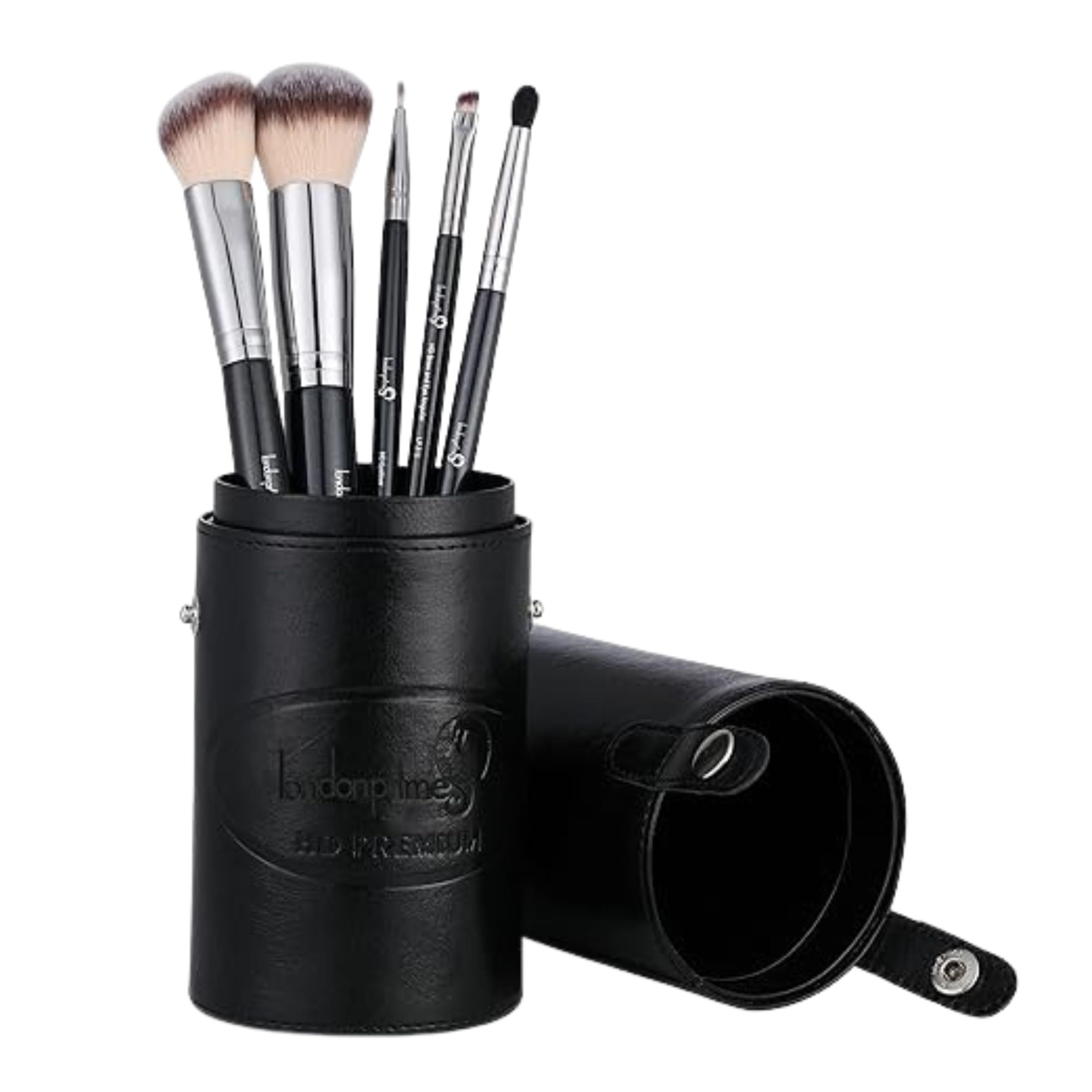 London Prime Lot de 5 pinceaux de maquillage HD de qualité supérieure - Professionnels et débutants - Doux - Utilisation quotidienne - Pour mélanger, ombrer et détailler - Ensemble complet de pinceaux