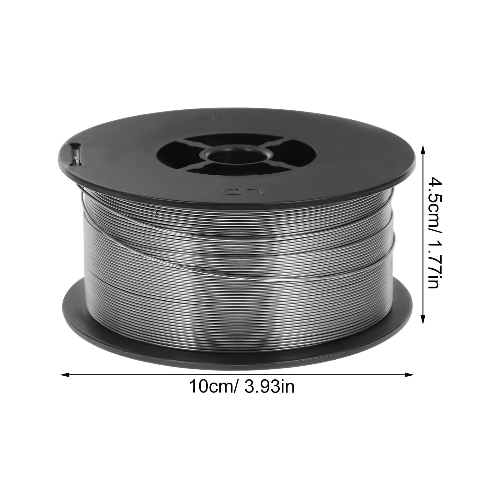 Filo di Saldatura Gasless in Acciaio al Carbonio 0.8mm 1kg | Bobina per Saldatura Mig senza Gas, Azione D’arco Fluida e Scoria Facile, Argento