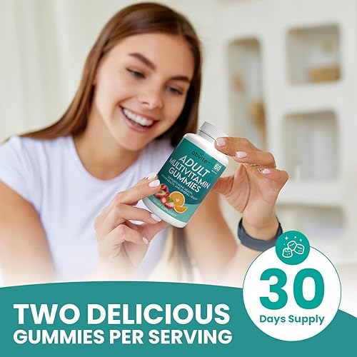 Miniatura 6 de Gomitas multivitamínicas para adultos para la salud inmunológica, salud ósea y apoyo al bienestar general, vitamina A, C, D, E, B12, biotina,