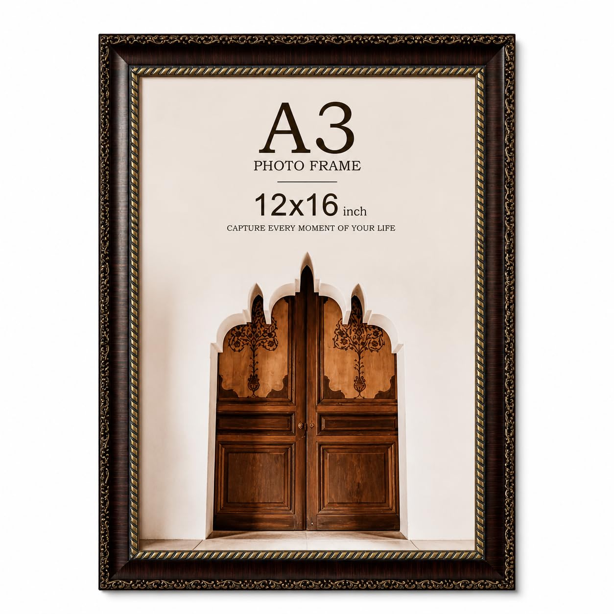 AbhiKalpya Art Studio A3 Size Photo Frame For Document, Photo, Quote,Certificate Wall Hanging Picture Frame For Home and Office Wall Decoration,Size Medium 12x18 inch, Decorative Brown-image-22