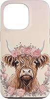 Vista 10 de Funda bohemia para iPhone 16 con diseño de vaca escocesa de las tierras altas, color rosa