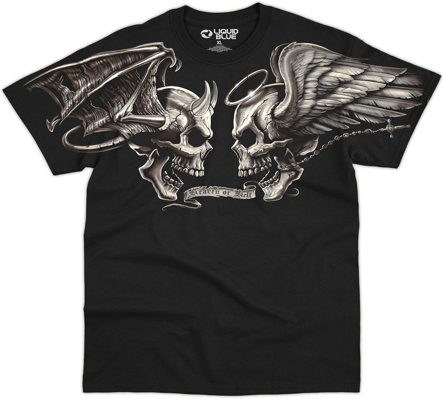 Liquid Blue Men's Plus-Size Good and Evil T-Shirt