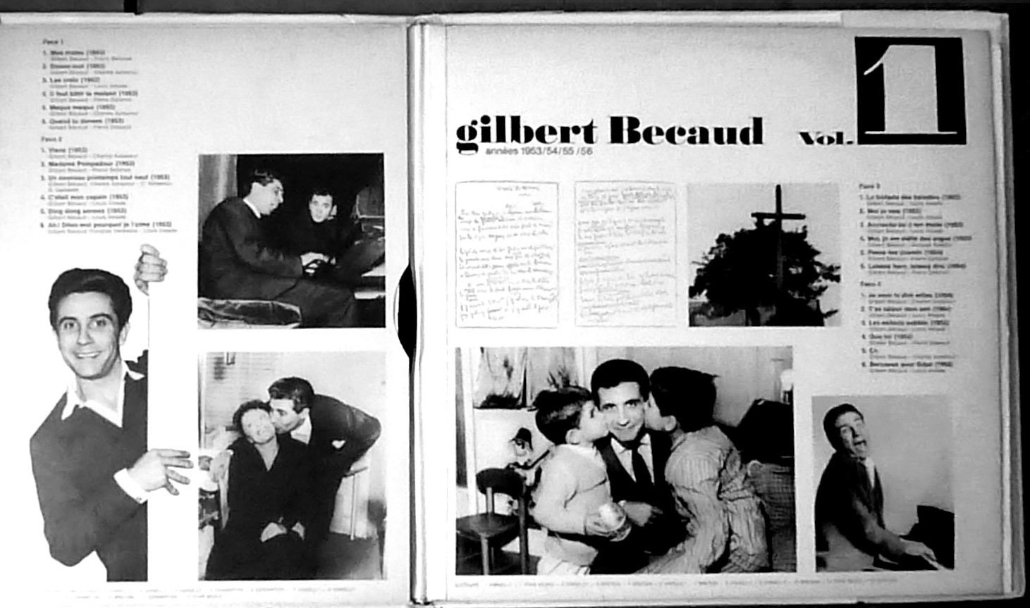 3 Disques vinyles LP 33 tours - EMI 16075 - Superbe Intégrale - Volume N°1 - (Années 1953-54/55/56) - Très belle Pochette en "PLASTIQUE FORT" (Avec "BECAUD" incrusté en relief)