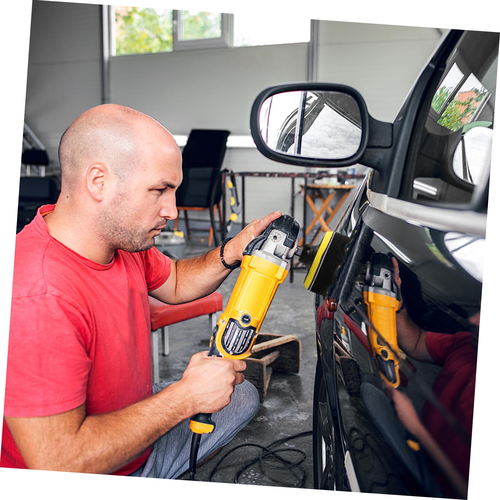 Kit Ruote Rimuovi Adesivi Gomma 8 Pezzi per Decalcomanie Auto | Disco Raschietto per Vinile e Nastro, Adatto a Barca e Auto, Set in Spugna Accessorio Lucidante Colore Casuale