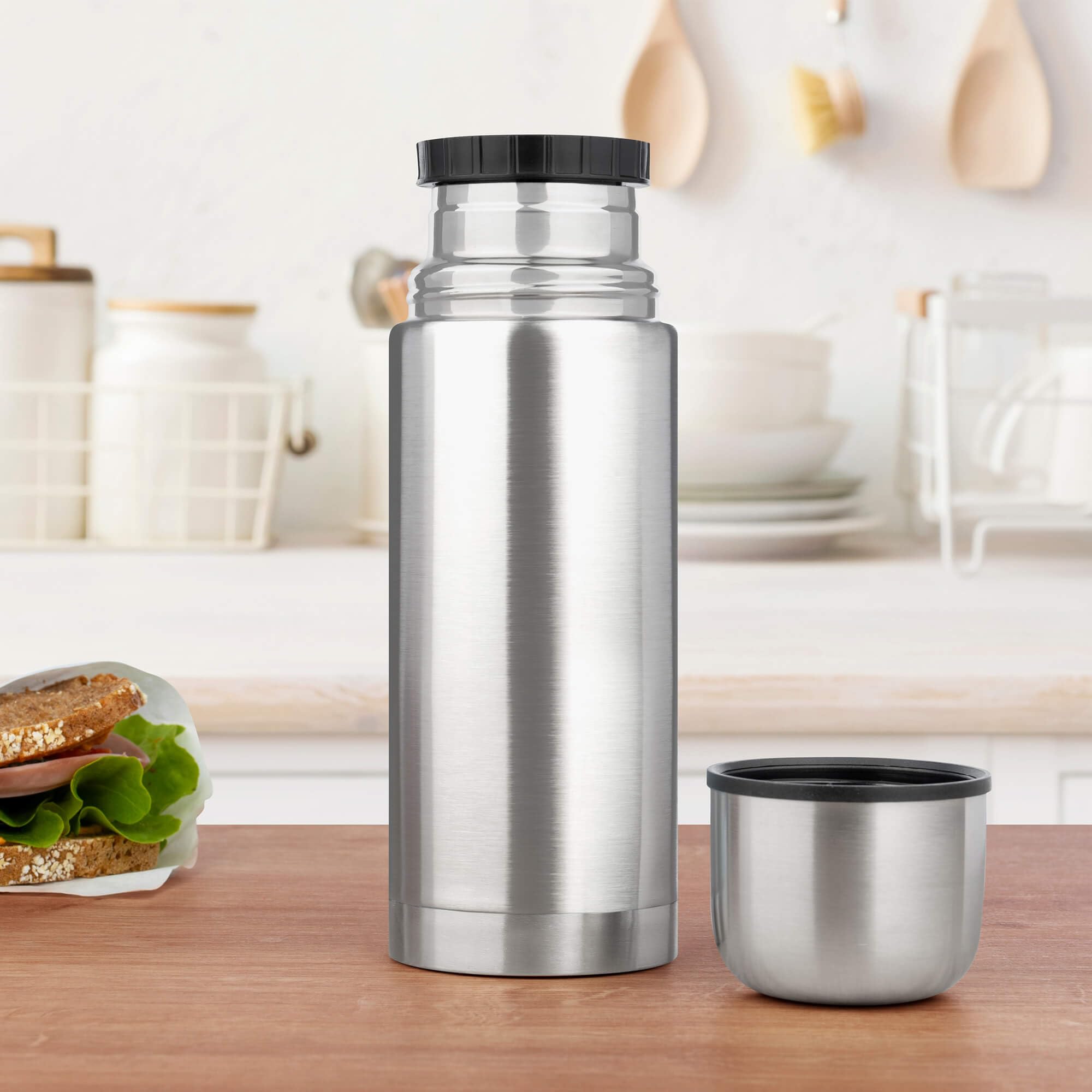 Thermos Bombato 350ml - Mantiene Caff&egrave; Caldo 24h, Acciaio Inox Senza BPA