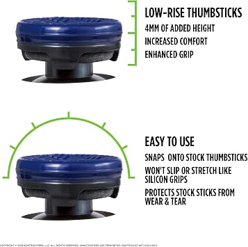 KontrolFreek Omni for PlayStation 4 (PS4) and PlayStation 5 (PS5) | Performance Thumbsticks | 2 Low-Rise Concave | Blue