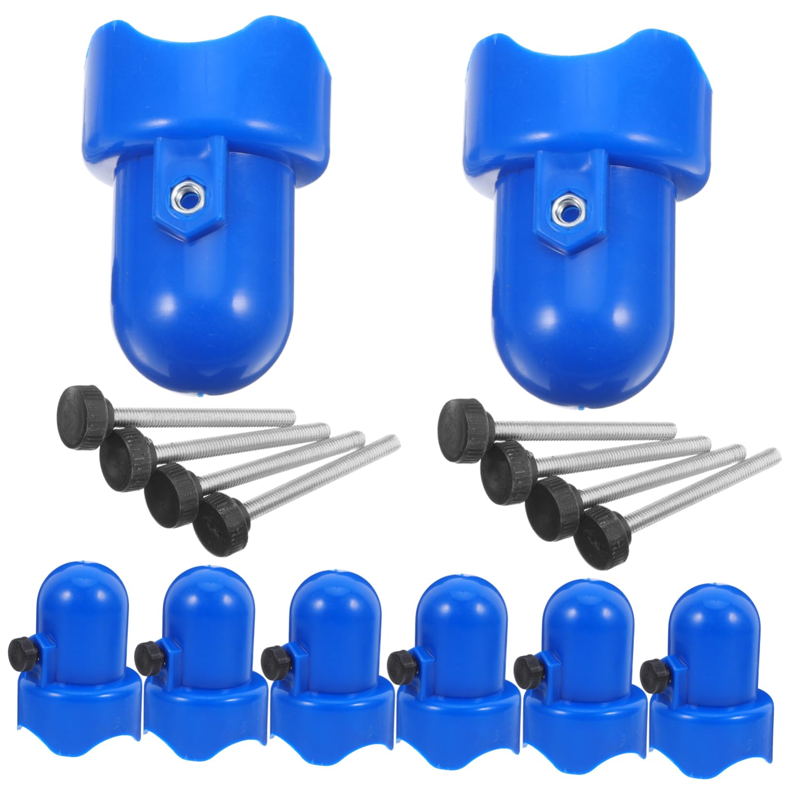 Mikinona 8pcs Trampoline Enclosure Pole Caps: Trampoline Pole Toppers - Plastic Caps for Outdoor Pipe - Tube Toppers for Replacement