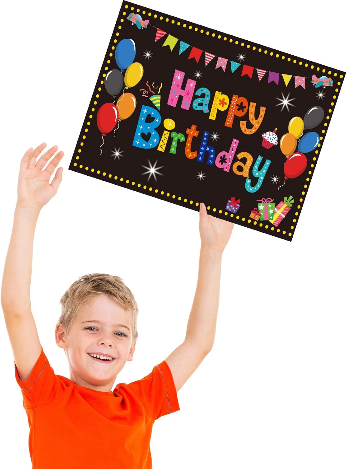 Happy Birthday Party Yard Sign Colorful Birthday Garden Yard Signs with Stakes Kids Birthday Outdoor Lawn Decoration for Boys and Girls
