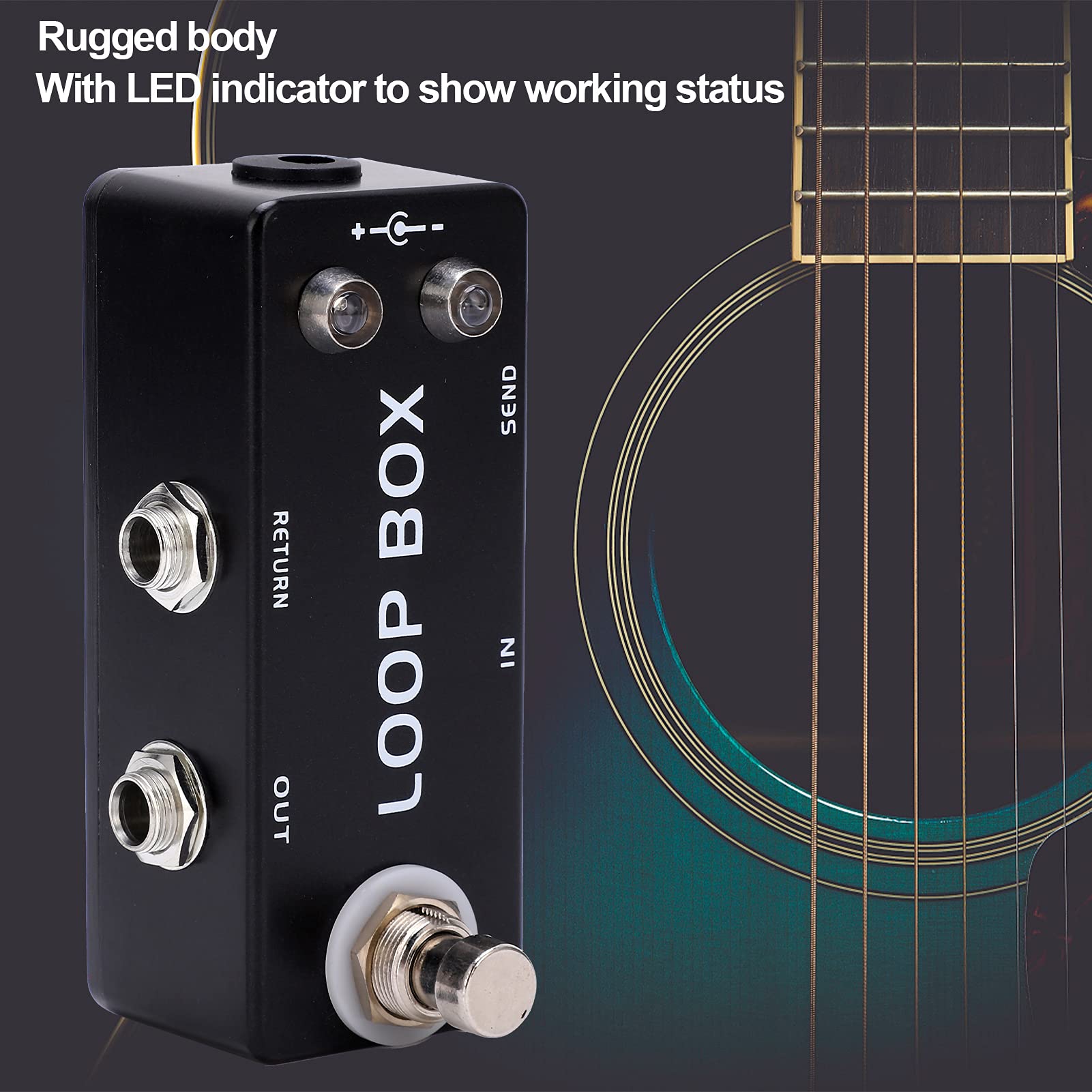 Effetto Loop per Chitarra Effetto Loop per Chitarra Elettrica Pedale Nero True Bypass Selezione Canale per Basso Elettrico