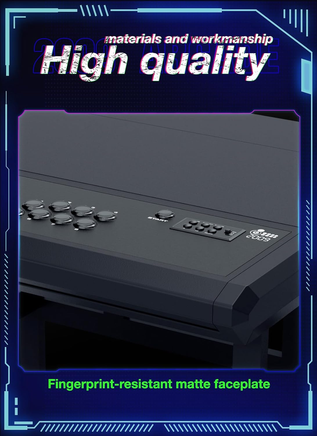 qanba 2009 Arcade 1P Desktop Console Full Metal Design Arcade Joystick