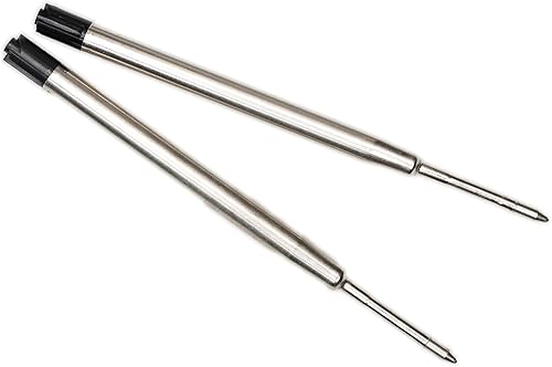 Miniatura 5 de BASTION Bolígrafos Bolt-Action con 2 cartuchos de tinta negros adicionales, fibra de carbono, acero inoxidable, juego de regalo combinado, bolígrafo