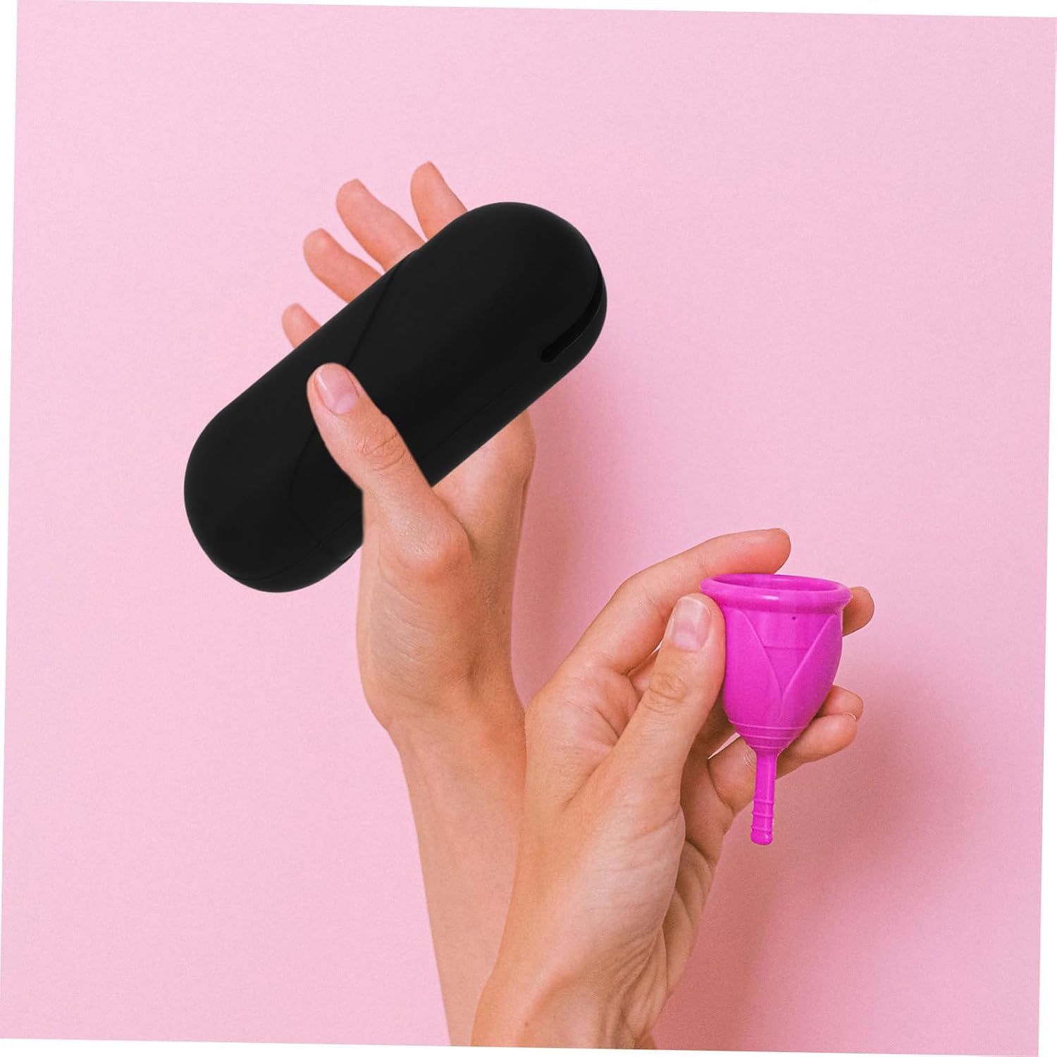 2pcs Case Silicone Travel Box for Period Cups Lena Storage Outdoor Carrier Compact