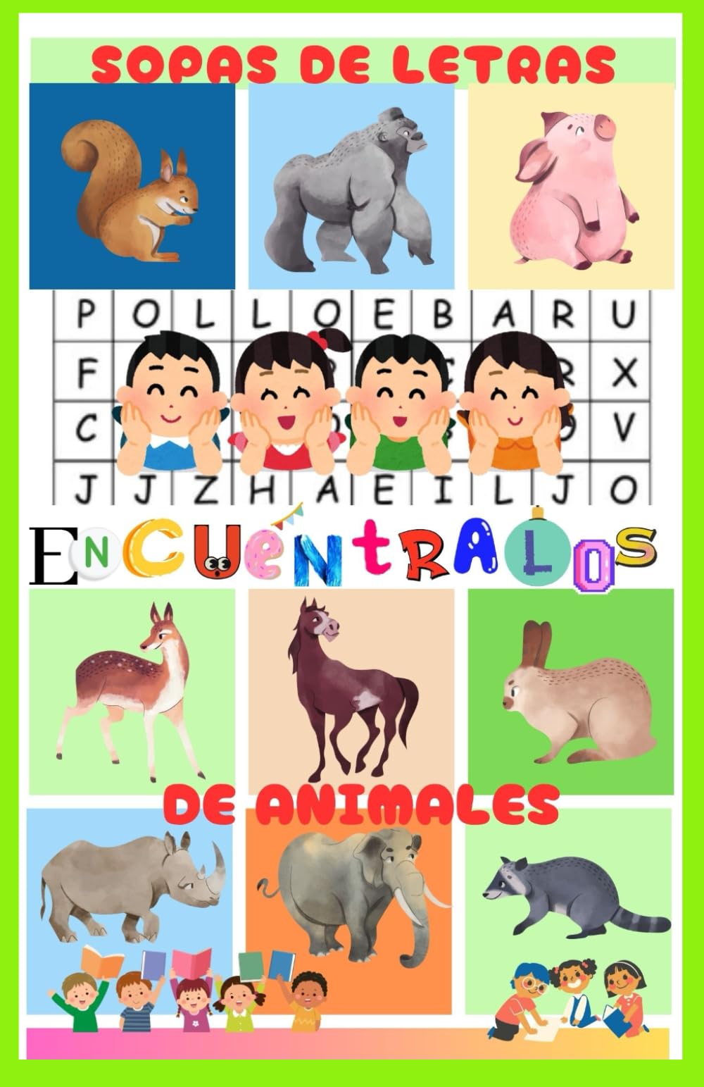 Sopa de letras de animales: Para niños/as