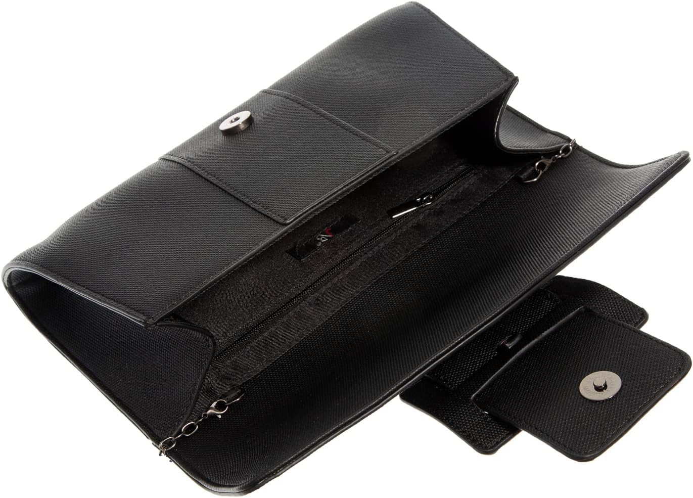 JNB Synthetic Leather Belted Envelope Clutch