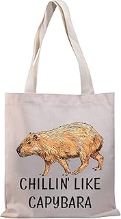 BDPWSS Capybara Tote Bag Capybara Lover Gift Chillin’ Like Capybara Wildlife Animal Lover Shoulder Bag (Chilling capybara TGCA)