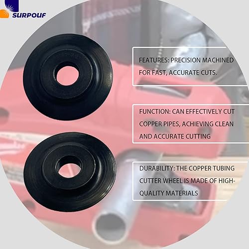 Miniatura 3 de SURPOUF 48-38-0010 Juego de ruedas de corte de tubo de cobre (paquete de 10) Compatible con herramientas de máquina de corte eléctrica Milwaukee