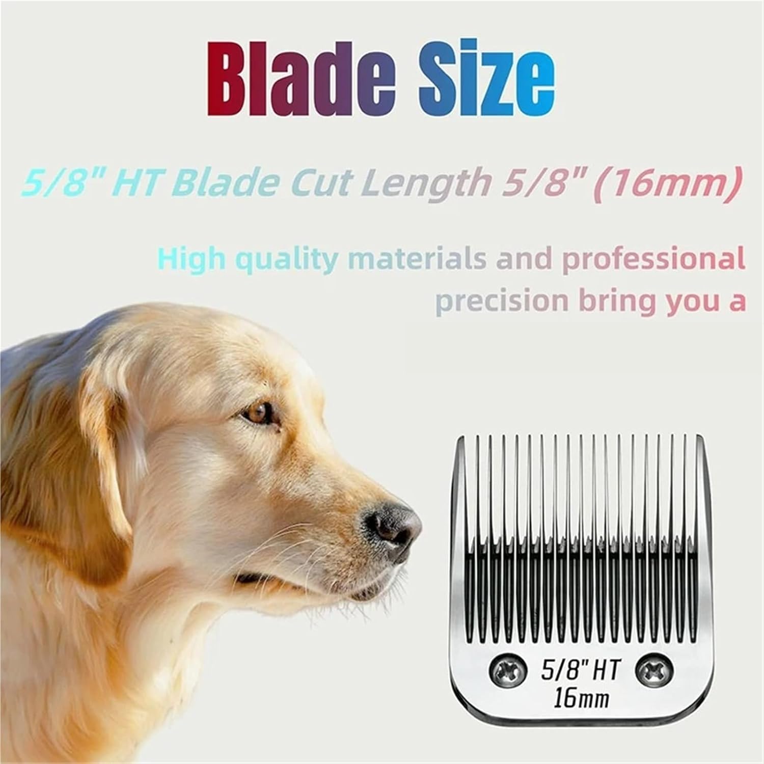 5/8" HT Detachable Pet Ceramic Blade，Compatible For Andis，Compatible For Oster，A5，Compatible For Wahl，Compatible For KM，Series Dog Cat Clipper,Size: 3/4" 16mm(15 1pcs)