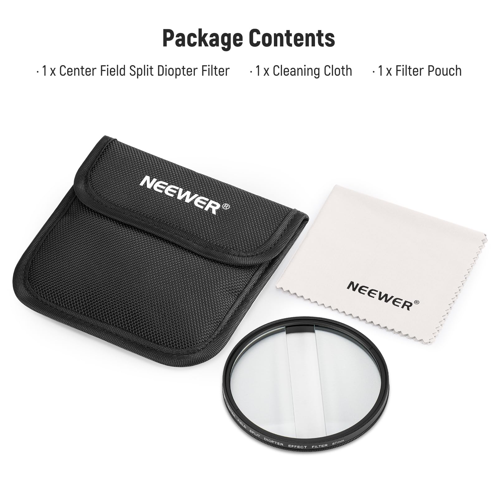 Neewer 67mm Mittelfeld Geteilte Dioptrien Effektfilter – Bild 8