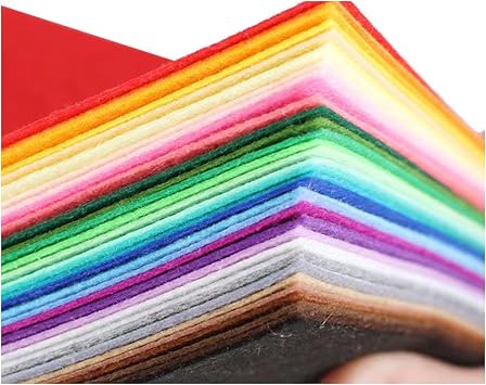 50 Pcs Felt Fabric Sheet - A4 Size Polyester Felt Cloth Coloured Felt Fabric Sheets Patchwork Felt Material Felt Paper for Art Crafts Toys Christmas Ornament 20cm x 30cm