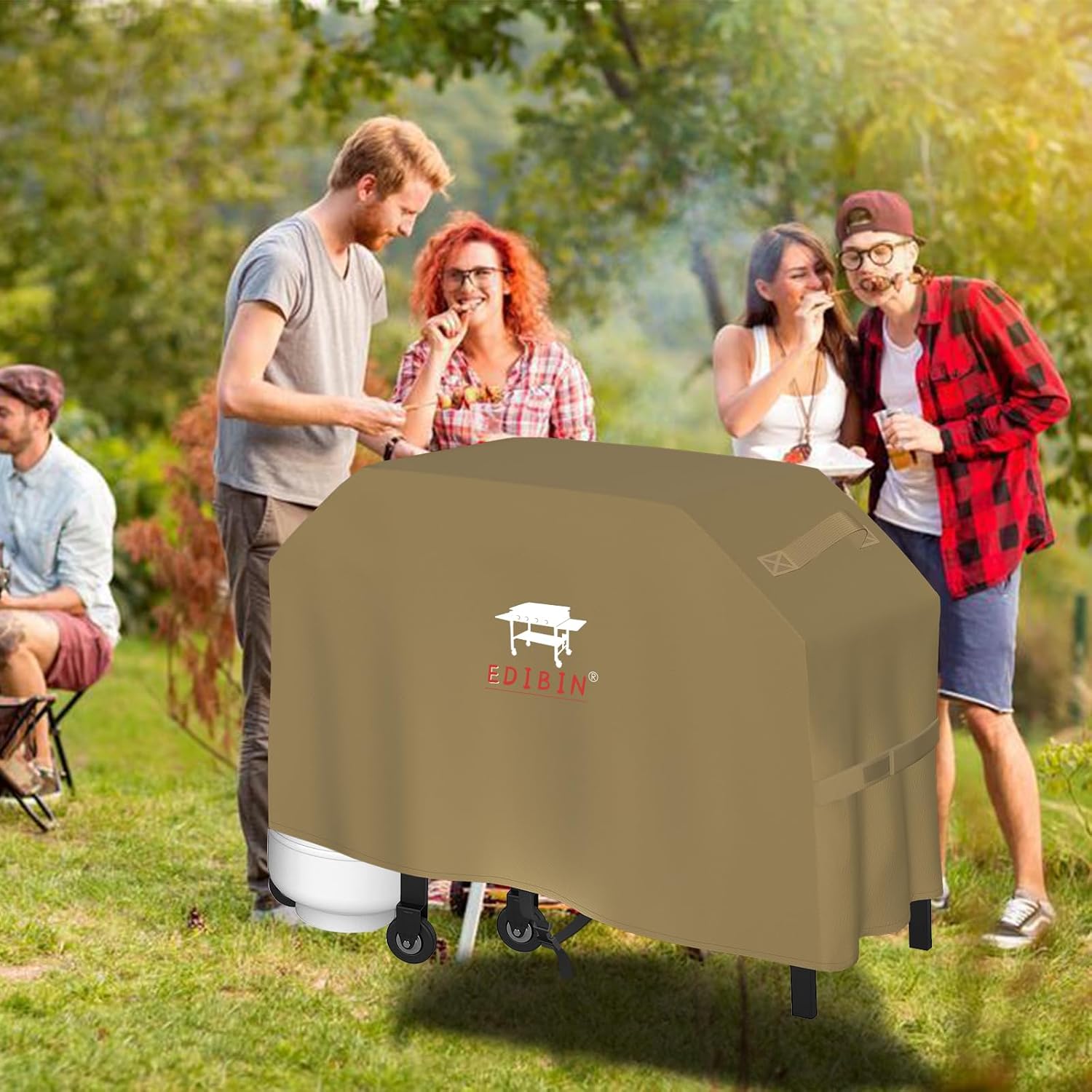 36 Inch Griddle Cover Fits for Blackstone 36 inch Flat Top Gas Griddle 1554 1825 1984, Heavy Duty Waterproof 36" Griddle Cover Fit Royal Gourmet GD401 Fit Blackstone 36 inch Griddle(Tan)