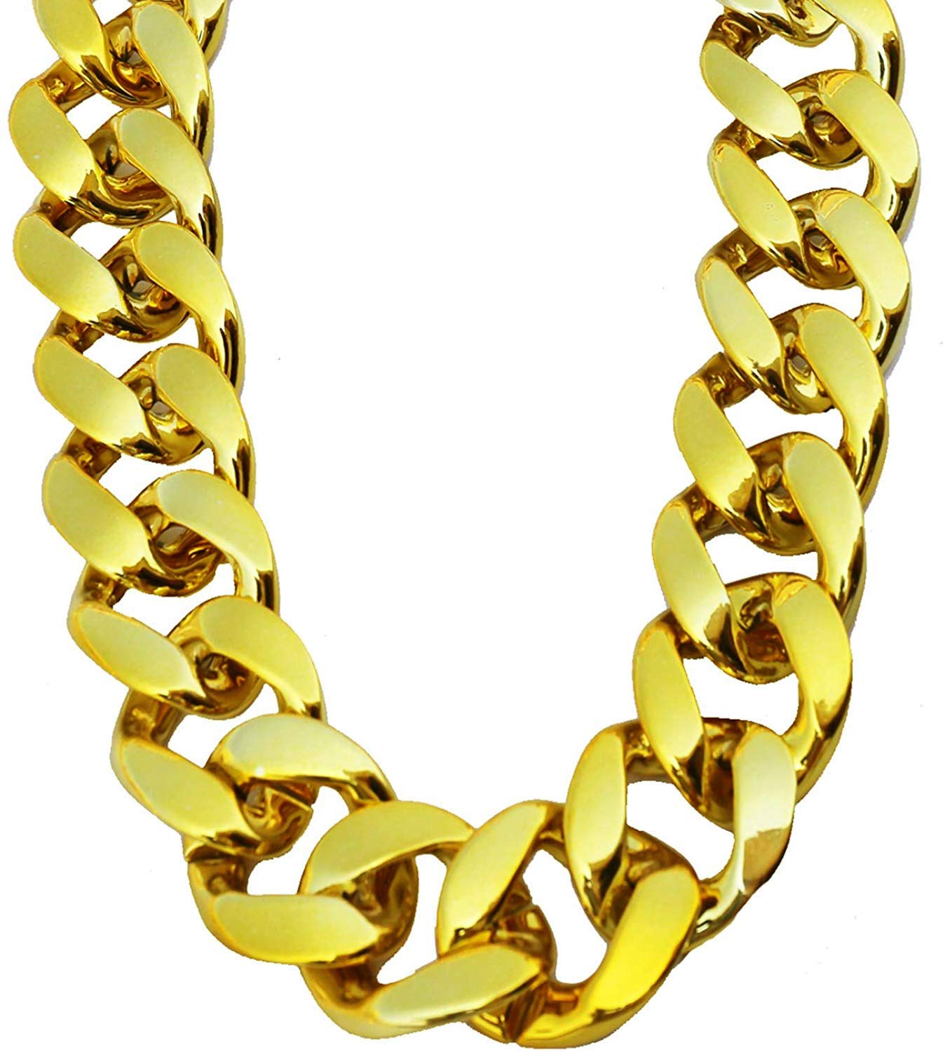 Faux Acrylic Gold Chain Necklace 