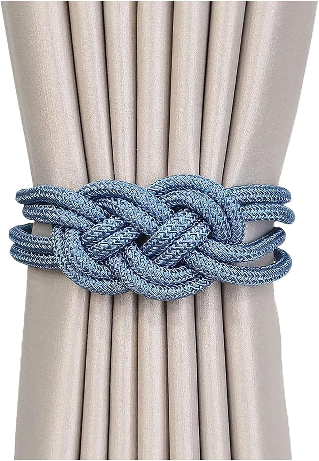 Curtain Braided Rope Tassel Drape Ties, Curtain Tie Curtain Rope Fixers, Handmade Woven Rope Curtain Straps Tie Rope Decoration for Tying Curtains,Av-4 Piece(Ac 2 Piece)
