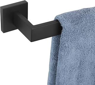 KOKOSIRI - Toallero Individual de 32 Pulgadas, Soporte para Toallas de Cocina de baño, toallero de Acero Inoxidable SUS304, Color Negro Mate, B4003BK-L32