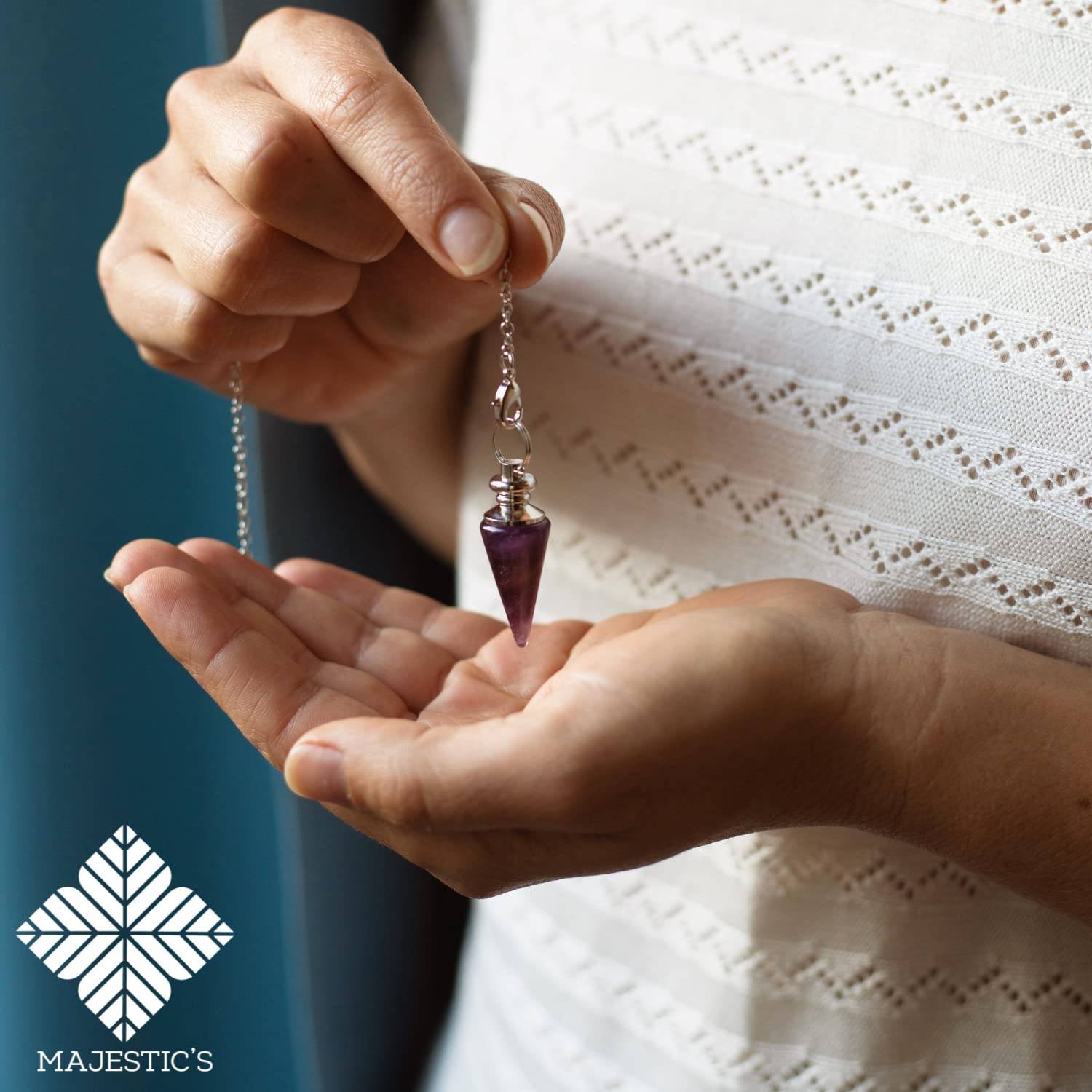 Pendule Divinatoire x3 en CRISTAL DE ROCHE, AMETHYSTE et QUARTZ ROSE en forme de CÔNE, Pendule de Radiesthesie en Pierre Naturelle – Pack de 3 Pendules [𝐆𝐀𝐑𝐀𝐍𝐓𝐈𝐄 𝐀 𝐕𝐈𝐄]