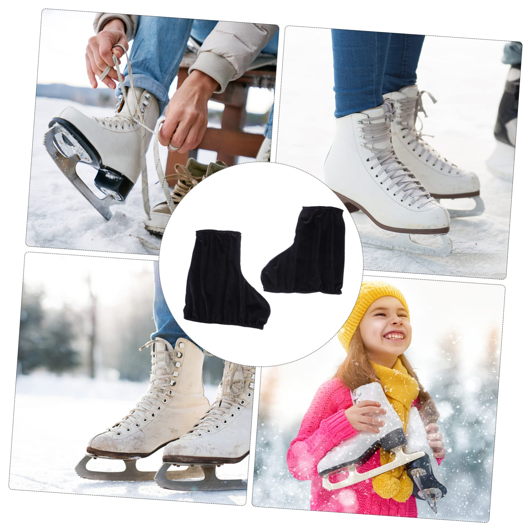 GOOHOCHY 1 Pair Elastic Skate Boot Covers for Ice and Roller Skates Durable Protective Sleeves and Figure Skating Convenient Travel Accessory