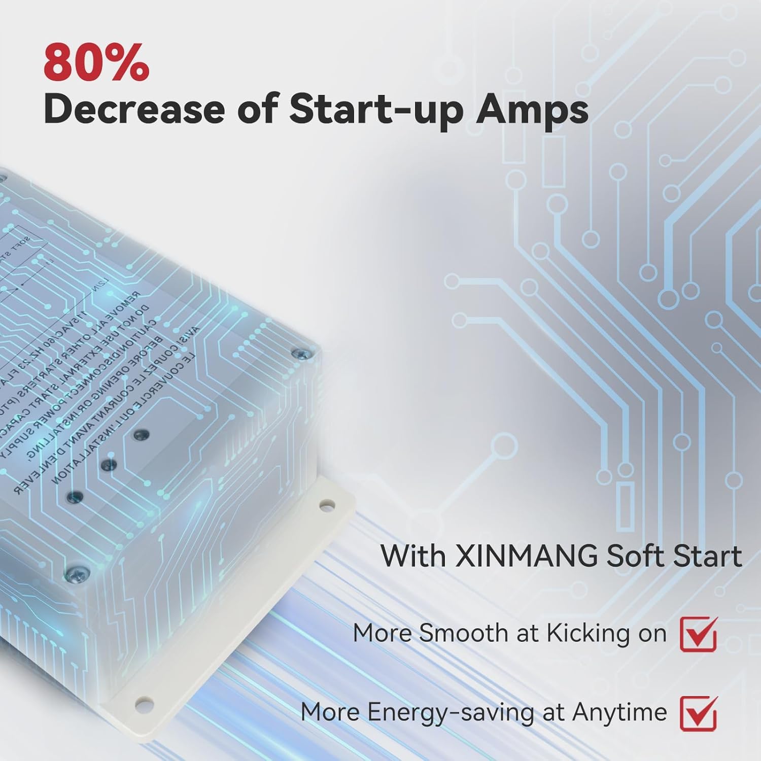 RV AC Soft Start 1497-3601 Compatible with Coleman-Mach 450XX 452XX 470XX 472XX 480XX 482XX Series, Soft Start Kit for Home Air Conditioner RV Air Conditioner