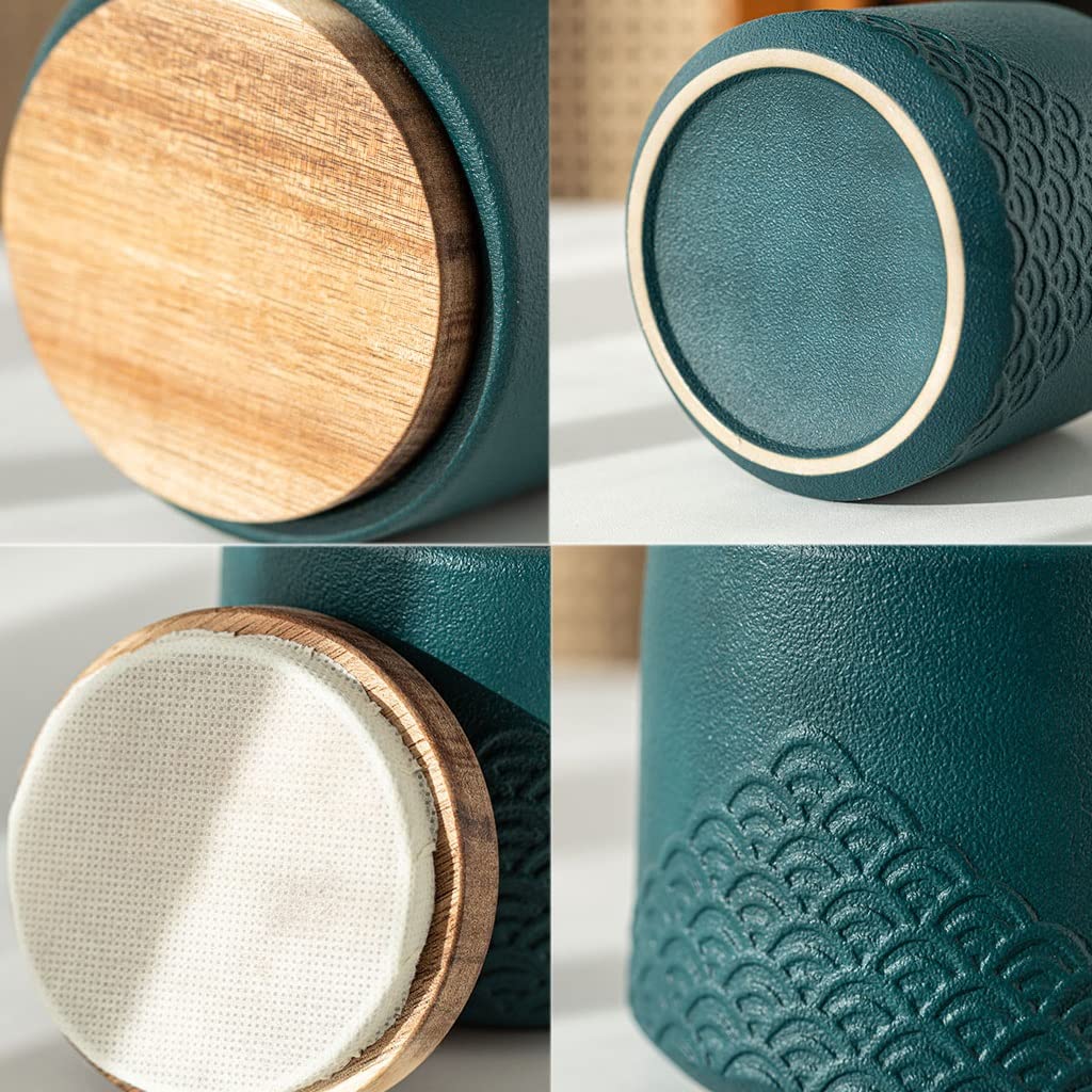 LEIYAN Słoiki do przechowywania w stylu vintage Ceramiczny słoik na herbatę Pojemnik na herbatę Tradycyjny pojemnik na herbatę, Przenośny zapieczętowany pojemnik do przechowywania, kuchenny pojemnik do przechowywania żywności na kawę, herbatę, przyprawy i