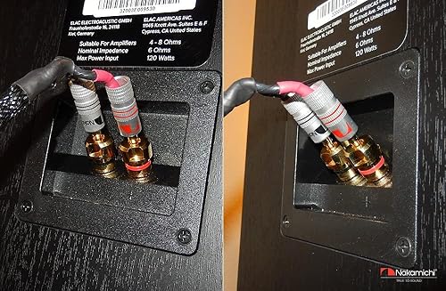 Miniatura 9 de Nakamichi Excel Series - Enchufe tipo banana chapado en oro de 24 quilates, calibre 12-18 AWG, tamaño de 0.157 in, para altavoces, amplificador de