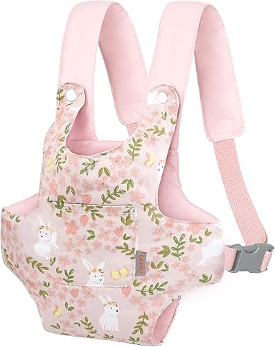 Miniatura 9 de GAGAKU Portabebés de juguete para muñecas Accesorio de muñeca Portador de animales de peluche para niños con correas ajustables - Gris - Ciervo