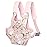 GAGAKU Baby Doll Carrier for Kids, Reborn Dolls Carrier Accessories for Girls & Toddlers, Baby Dolls Sling Carrier with Adjustable Straps - Pink - Rabbit Garden