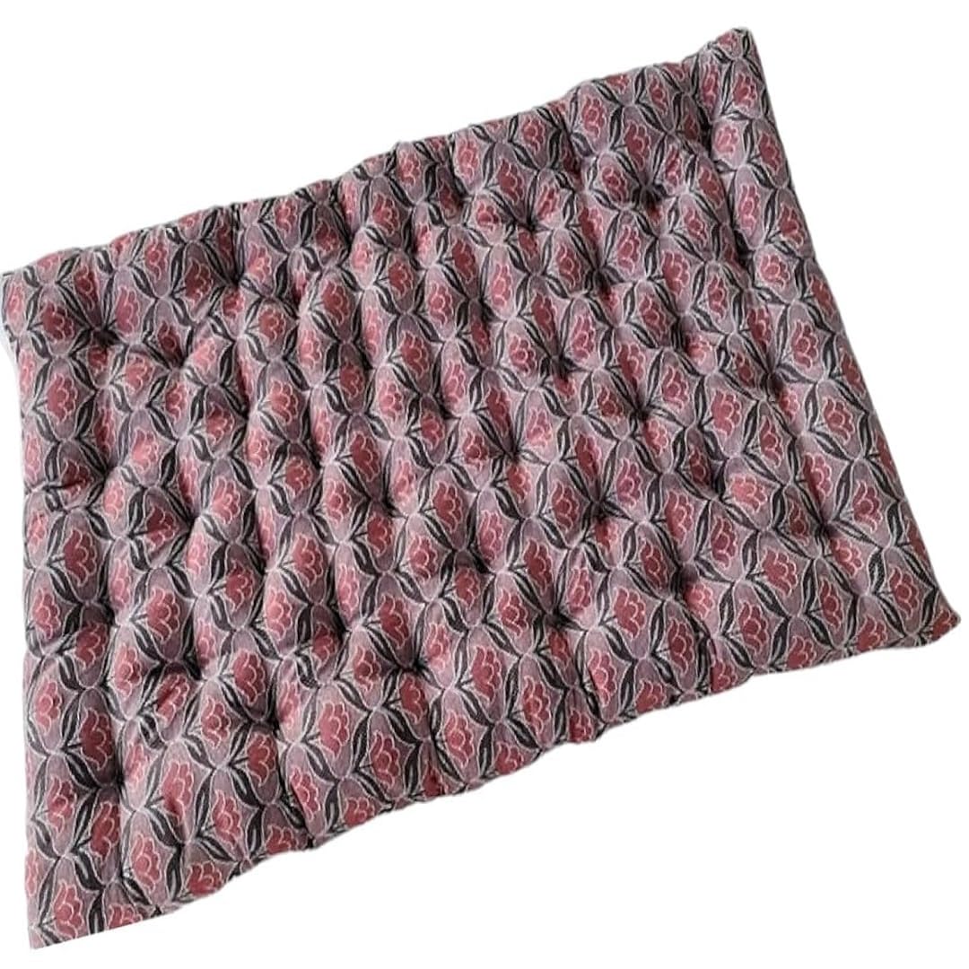 ATOOTFUSION Thick Cotton Mattress | Gadda Medium Soft Cotton Quilt Mattress | Rectangle Type Single Bed Mattress (3X6 ft or 72X36X5 Inches, Star) Maroon Embroidery-image-32