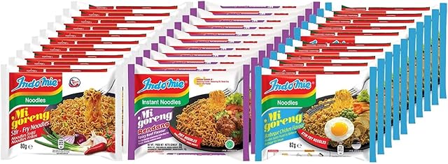 Indomie Instant Noodles, Custom 30-Pack / 3 Flavours x 10 Packets, 75-85g Each/Choose Your Flavours