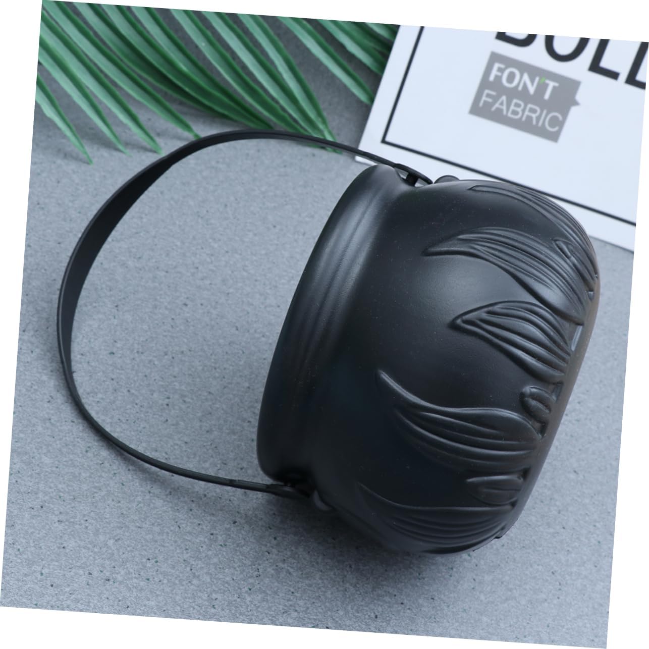 4pcs Halloween Black Witch Buckets Plastic round Candy Holder for Kids