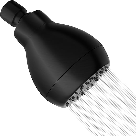 High Pressure Shower Head Matte Black Powerful Deluxe Bathroom