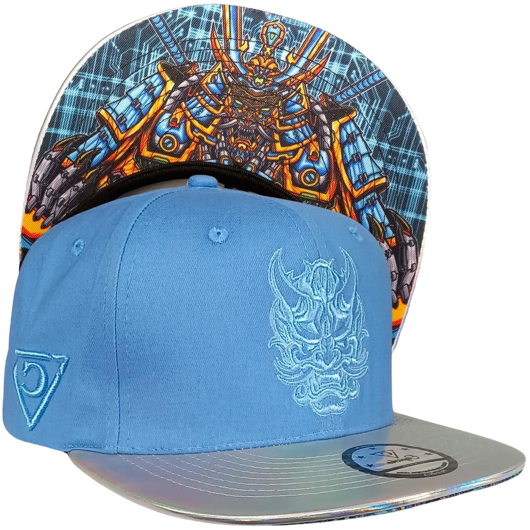 Capiche Unisex [Robot] - Samurai [99+ Variations] Samurai Snapback Cap [Robot] - Robotic Samurai Embroidery, Warrior Ethos With A Modern Twist, Ideal For History And Tech Lovers