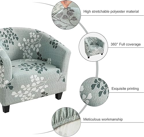 Miniatura 3 de NILUOH Funda para silla de club, funda para silla de bañera, fundas elásticas para sillón, funda de sofá, protector de muebles para sala de estar