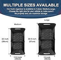 Vista 44 de Deosk - Organizador de auto para SUV, almacenamiento de maletero con 6 bolsillos grandes con poliéster impermeable, accesorios de auto