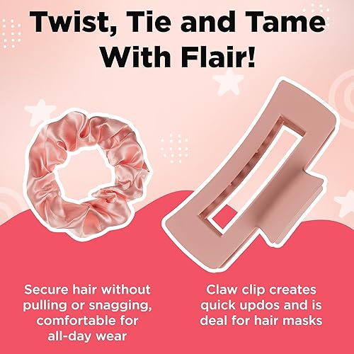 Miniatura 6 de Juego de 6 cepillos para el cabello con cepillo y peines, cepillo desenredante para todo tipo con peine de dientes anchos y cola, coletero y clip de