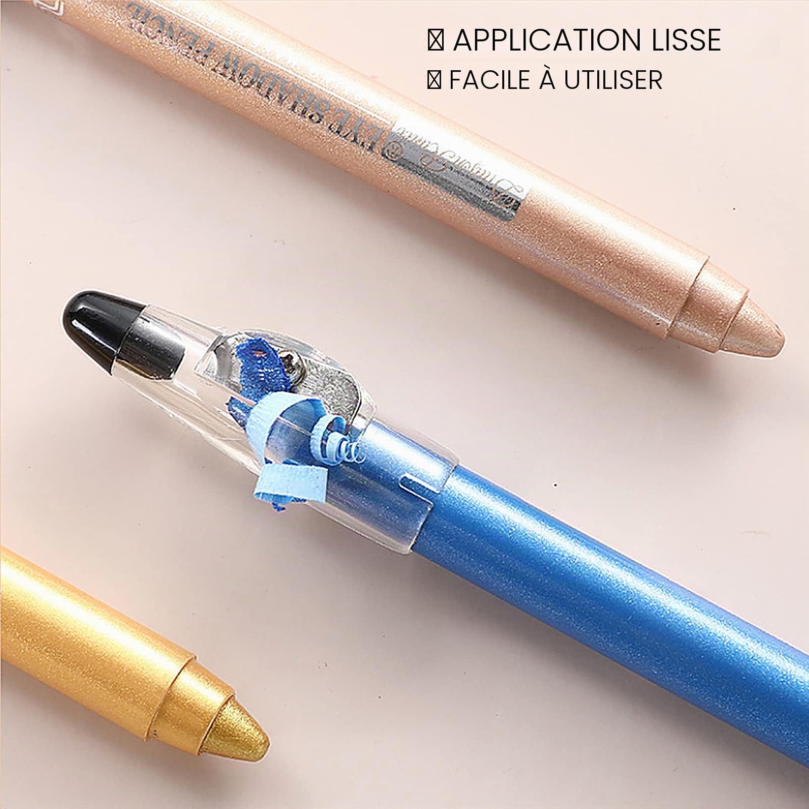 Lot de 12 crayons de maquillage professionnel pour les yeux, ombre à paupières et crayon eyeliner, longue durée, imperméable, paillettes, nacré, cadeau de maquillage pour femme