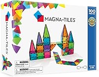 Vista 1 de MAGNA-TILES Juego clásico de construcción magnética de 100 piezas, la marca original de construcción magnética