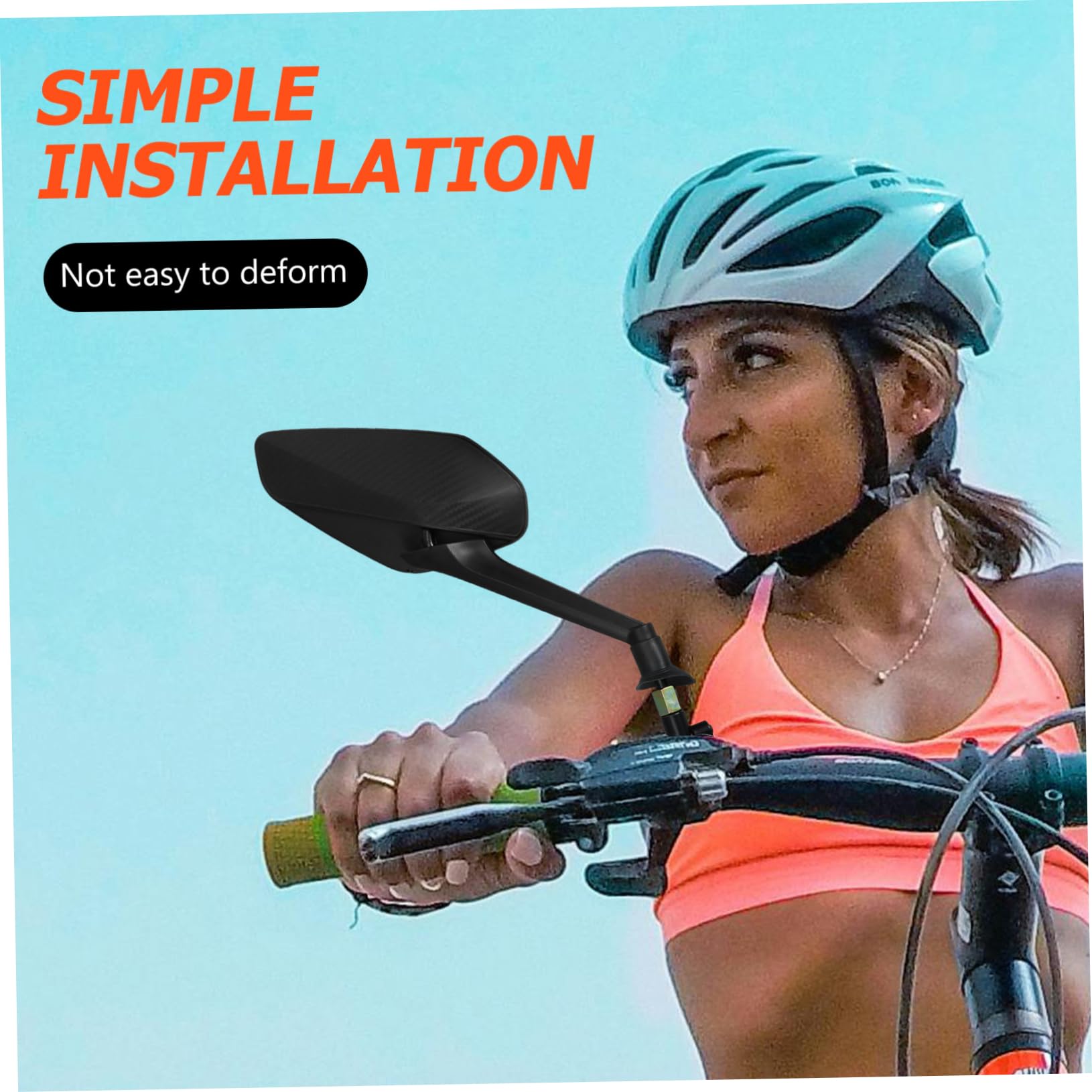 Rétroviseurs de Vélo pour Guidon, Miroir de Sécurité Réglable, 1 Set Noir