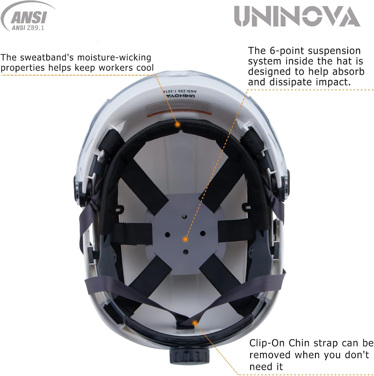 Buy Hard Hats Construction OSHA UNINOVA ANSI Z89.1 Approved Safety
