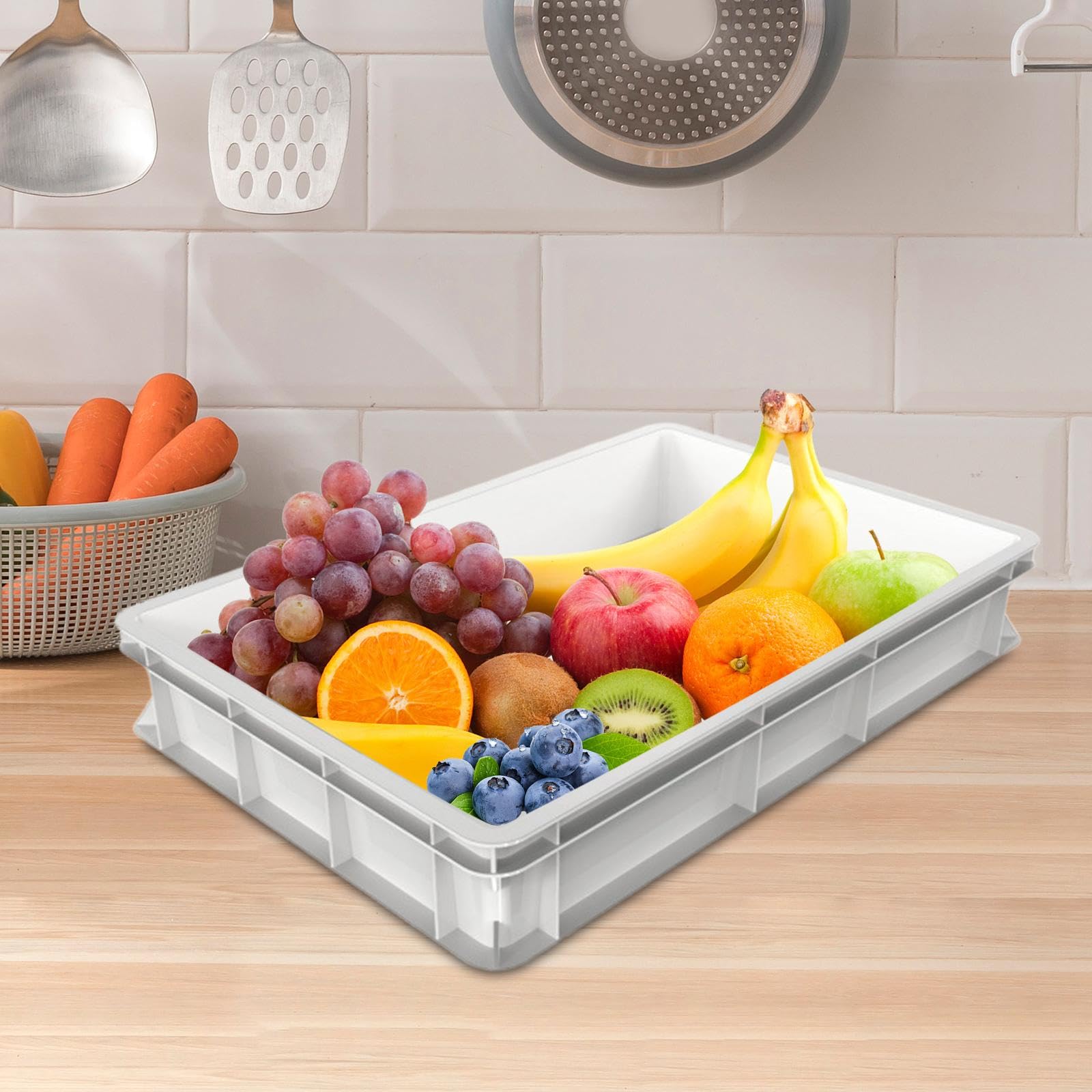 Generic Contenitore per Lievitazione Pizza, Contenitore per Lievitazione Pane, Grande Capacità, 40x30 Cm, Contenitore per Uso Cucina E Commerciale, Altezza 10 Cm