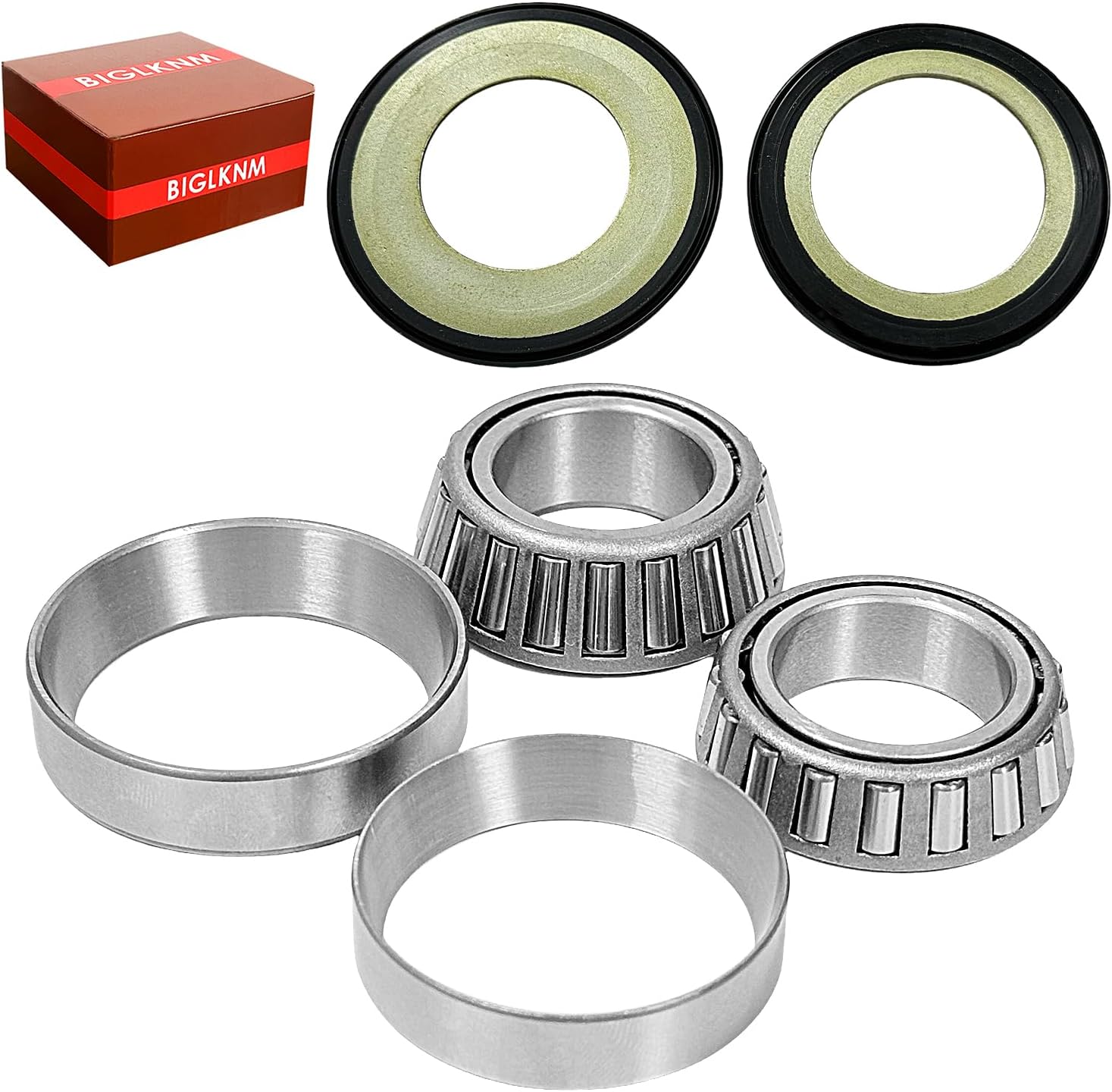 Steering Stem Bearings Seal Kit Compatible with Yamaha TTR110E TTR125 TTR125E TTR125L TTR125LE YZ80 2000-2024