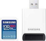 Samsung Pro Plus MB-SD128SB/WW Carte SD UHS-I U3 Full HD & 4K UHD 180 Mo/s en Lecture 130 Mo/s en écriture pour appareils Photo et Drones avec Lecteur de Carte USB - 1