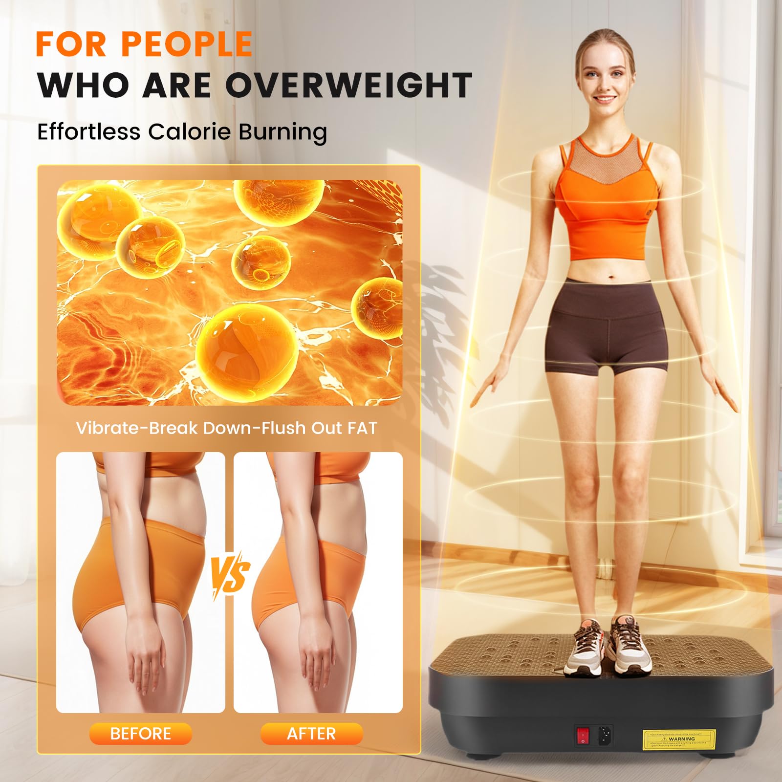 Plateforme vibrante pour le sport à la maison - Planche mobile électrique avec télécommande - Planche de fitness minceur - Appareil de vibration de sport - Plaque vibrante pour pieds, jambes, hanches